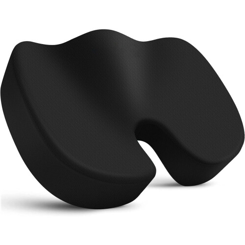 Seat Cushion Memory Foam Office Chair Pad Black