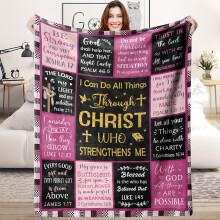 Coperta in flanella, regalo perfetto per appassionati di religione, pezzo unico