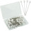 Teardrop Pearl Sewing Pins Silver 100PCS 2 inch 1