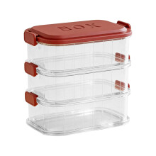 3-Tier Stackable Storage Box with Divided Tray 1 Pack