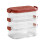 3-Tier Stackable Storage Box with Divided Tray 1 Pack 1