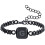 Adjustable Square Cuban Bracelet Men Gold Silver Black 1