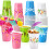 Disposable Plastic Cups with Lids and Straws 100 pcs 1