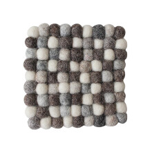 Wool Felted Ball Coaster Set Heat Resistant 1pc