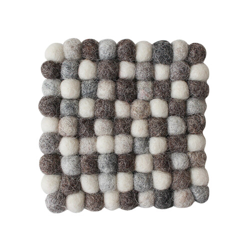 Wool Felted Ball Coaster Set Heat Resistant 1pc