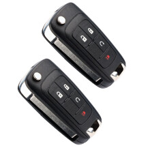 Replacement Remote Key Fob with Chip 4-Button