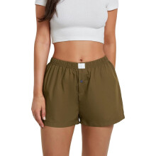 Women's Lounge Shorts Plaid Print Elastic Waist Sleepwear