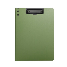 Foldable A4 Clipboard with Metal Clip and Cover Green