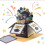 3D Doctor's Hat Greeting Card Black Hollow-Out Graduation 8