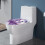 Toilettensitzbezug aus lila Marmor mit elastischem Bund, 44 x 33 cm 3