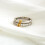 Women's Silver Stackable Ring Set with Cubic Zirconia, 4