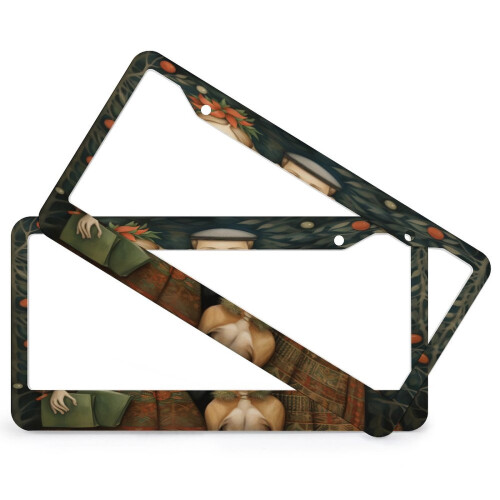 Stainless Aluminum License Plate Frame Set 2 pcs 1