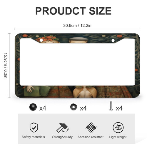 Stainless Aluminum License Plate Frame Set 2 pcs 2