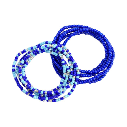 Waist Bead Chain Bohemian Navy Blue 2 pcs 1
