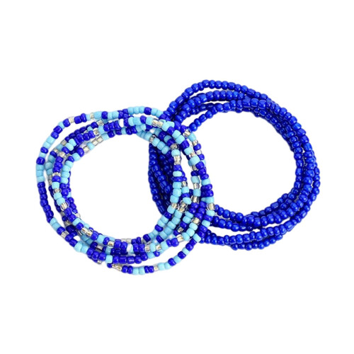 Waist Bead Chain Bohemian Navy Blue 2 pcs 2