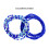 Waist Bead Chain Bohemian Navy Blue 2 pcs 7