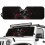 Rose Skull Windshield Sunshade UV Heat Protection for Jeep 2