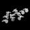 Men's Cufflinks with Backs 15mm 10 Pieces 7