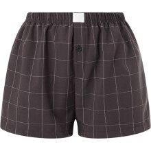 Women's Lounge Shorts Plaid Print Elastic Waist Sleepwear