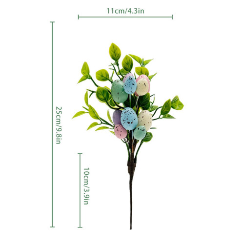 Artificial Easter Floral Pick with Eggs and Berries 10 inch 2