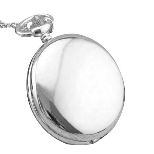 Smooth Round Dial Arabic Numbers Pocket Watch