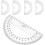 Plastic Protractor 180 Degrees 5pcs 1