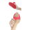 Pet Grooming Brush Rubber Tip Handheld for Dogs Red 4