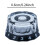 Guitar Knobs Clear Black 6mm Shaft 4 Pieces 7