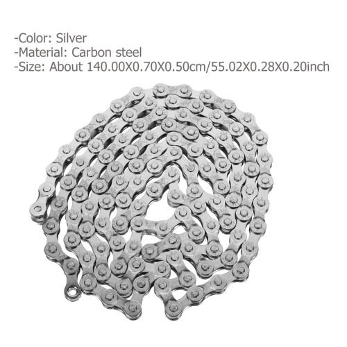 Steel Bicycle Chain Safe 140 x 0.7 x 0.5 cm Silver 1