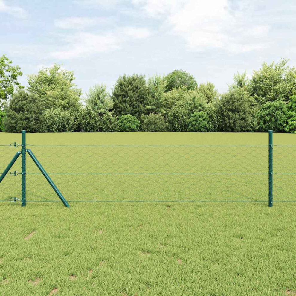 Vidaxl Ground Fix Welded Wire Fence 100 X 0.8 M (W X H)