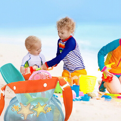 Kids Beach Toy Organizer with Drainage Mesh and Shell 1