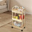 Plastic 3-Tier Rolling Cart for Kitchen Office 4