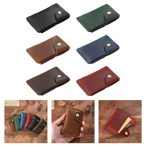 Retro Card Case Wallet with Snap Closure 1