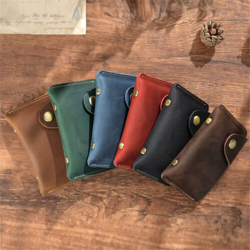 Retro Card Case Wallet with Snap Closure 2