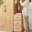 Wooden Drawer Knobs Round Bridge Style Beech 4 pcs 128mm 6