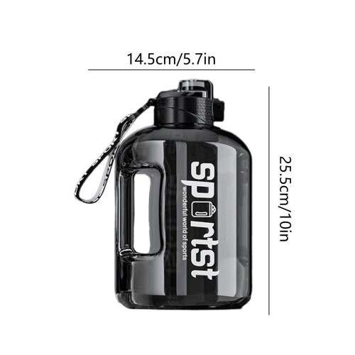 Μπουκάλι Νερού Μεγάλης Χωρητικότητας 2700ml Πλαστικό με Καλαμάκι 2