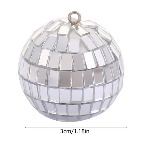 Silver Mini Mirror Ball 3CM Party Decoration 1