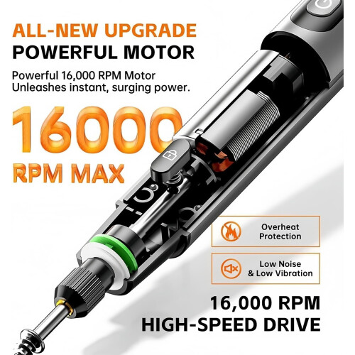 Mini Electric Rotary Tool Kit with LED Light and Digital 1