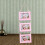 Wood Triple Photo Frame Pink Wall Display 1 Set 8