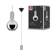 Paulmann 50388 Neordic Jano pendant luminaire max. 60 watts pendant lamp grey, black ceiling lamp concrete, plastic pendant luminaire E27