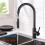 Kitchen Pull-Out Faucet 304 Stainless Steel Hot Cold Water 4