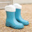 Women's Short Wide Rain Boots Punk Style Cotton-Lined 6