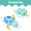 Bath Toy Set Animal Clockwork Floating Toy 4 Pack Turtle 6