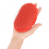 Pet Grooming Brush Rubber Tip Handheld for Dogs Red 2