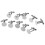 Men's Cufflinks with Backs 15mm 10 Pieces 5