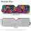 Foldable Windshield Sun Shade Hibiscus Design for Jeep 7