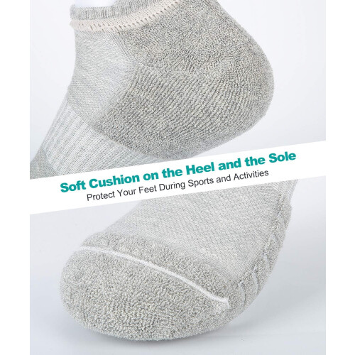 Athletic Running Ankle Socks Low Cut Cushioned 6 Pairs 2