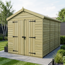 8 x 15 Apex Shed Tanalised (Double Door, No Windows)