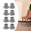 Shower Chair Feet Gray Rubber Tips 8 Pack 3