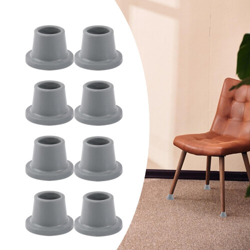 Shower Chair Feet Gray Rubber Tips 8 Pack 2